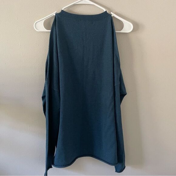 Revolve John + Jenn Blue Cold Shoulder Knit Sweater | Sz Small - Picture 5 of 6